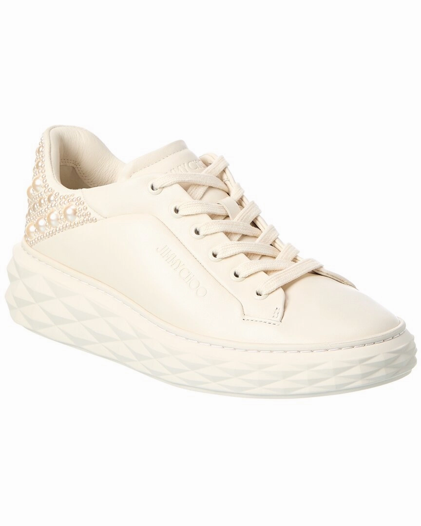 Jimmy Choo Diamond Maxi/F II Leather Sneaker High Cushioning