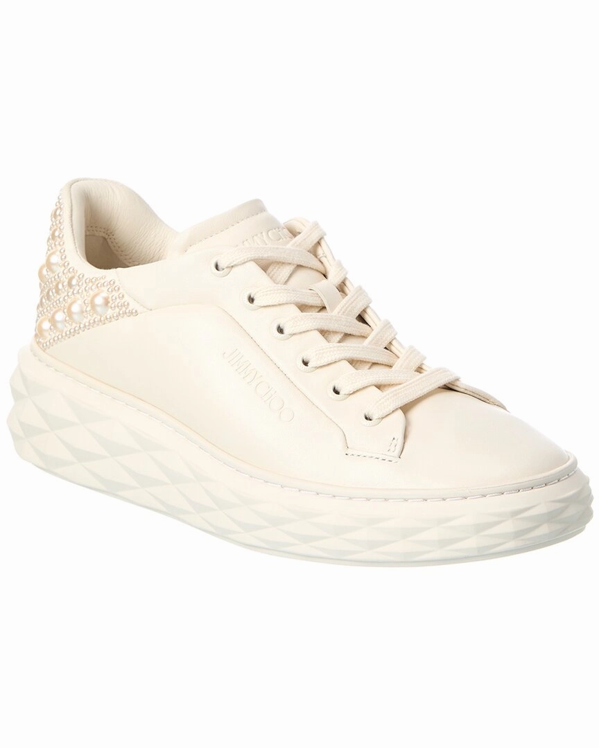 Jimmy Choo Diamond Maxi/F II Leather Sneaker Mid Top