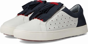 Johnston & Murphy Madison Perfed Hybrid Women's  White Leather Shoes JOBB744 Feet First Stable Feel