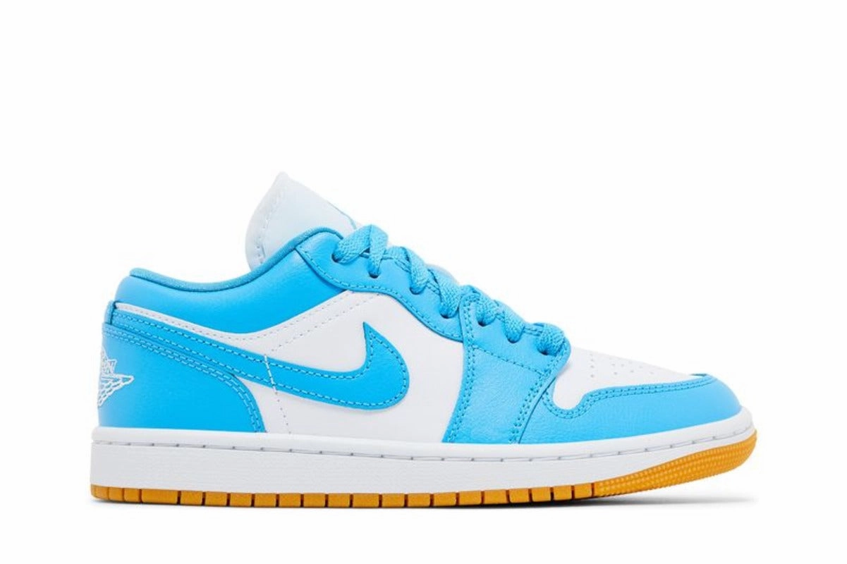 Modern Casual Non Slip Jordan 1 Low White Gum Light Brown Dark Powder Blue (Women's)