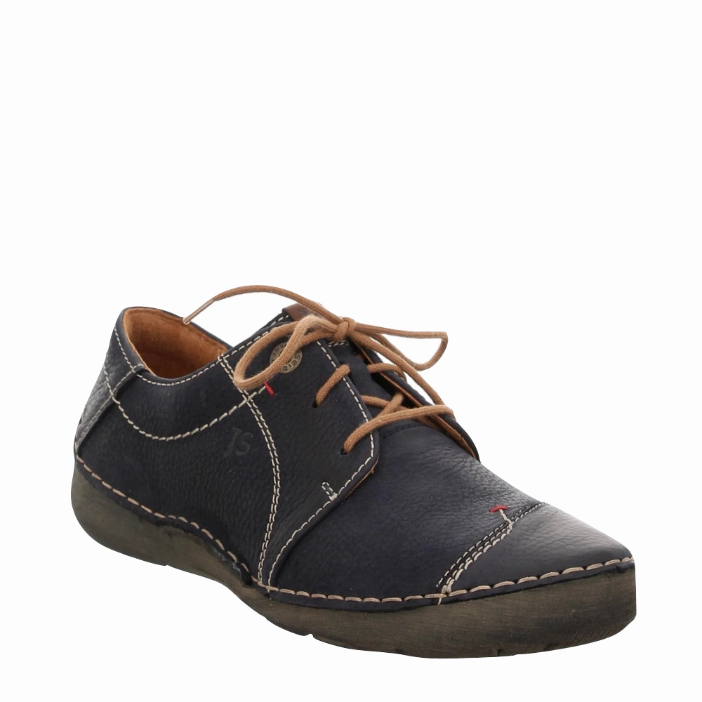 Sturdy Construction Live Soft Josef Seibel Women's Fergey Nubuck Leather Lace in Ocean Navy