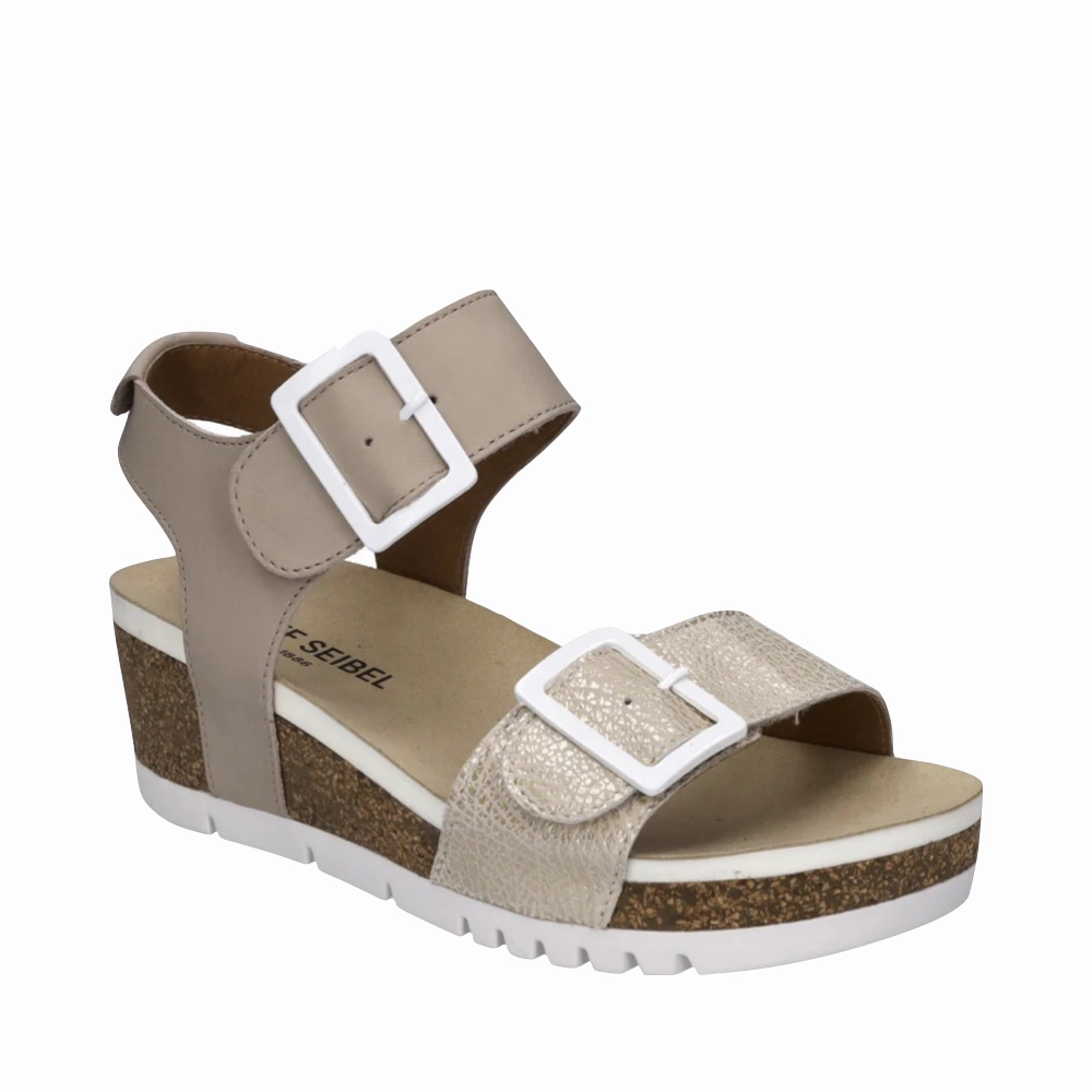 Josef Seibel Women's Quinn 02 Wedge Sandal in Creme Activity Use