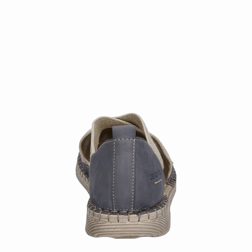 Josef Seibel Women's Sofie 44 Cross Strap Slip On in Jeans Blue Fit Anytime