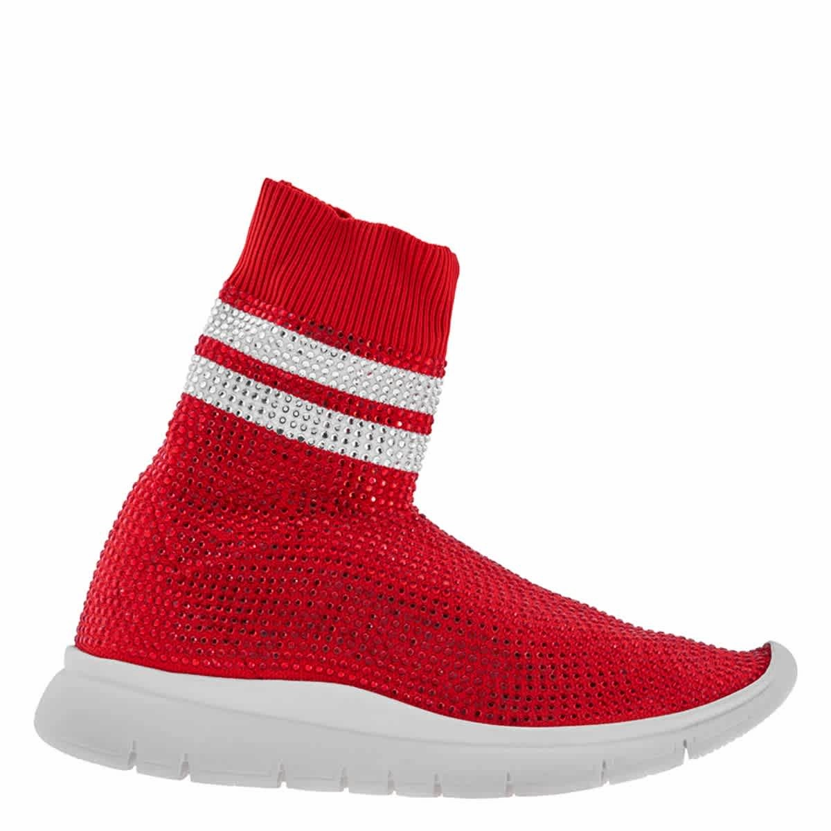 Training Essentials Gym Performance Joshua Sanders Ladies Red Sneakers Sock All Strass