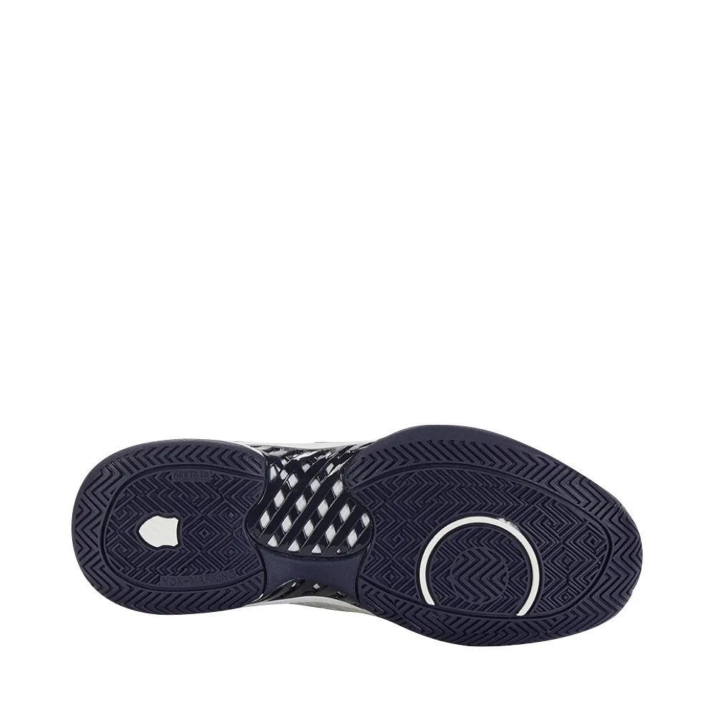 K-Swiss Men's Hypercourt Express 2 Sneaker in Vaporous Gray/White/Peacoat Functional Fit Child Pace