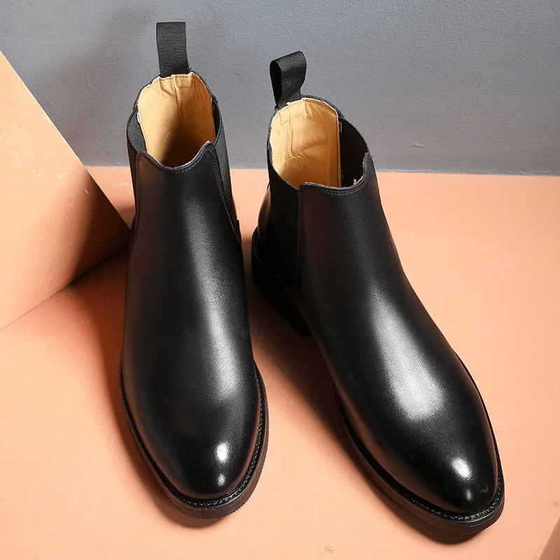La annata - Elegant Chelsea Leather Boots For Men Luxury Gala