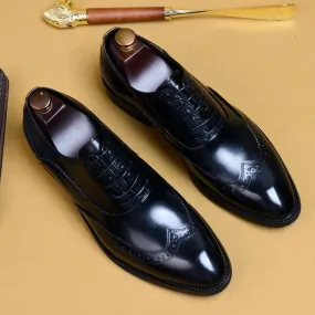 La Finezza 2 - Formal Dress Shoes Genuine Leather Oxfords For Men Glossy Oxfords