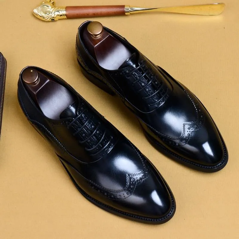 La Finezza 2 - Formal Dress Shoes Genuine Leather Oxfords For Men Glossy Oxfords