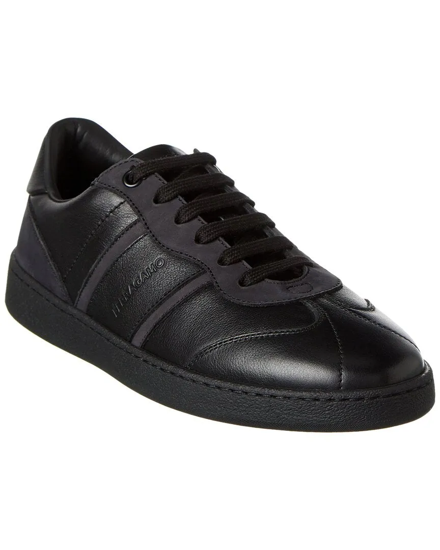 Ferragamo Achille Leather Sneaker Shock Vibe