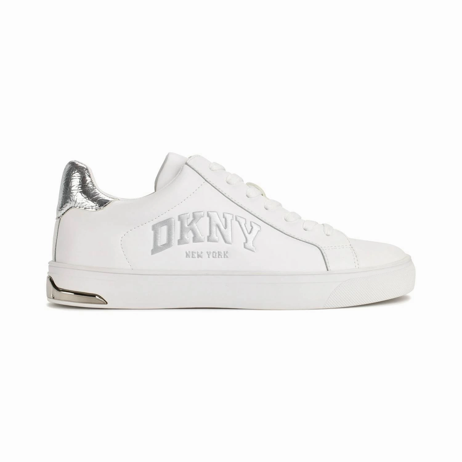 Comfortable Arch Area Women's Abeni Arch Lace Up Sneaker In Bright White/silver