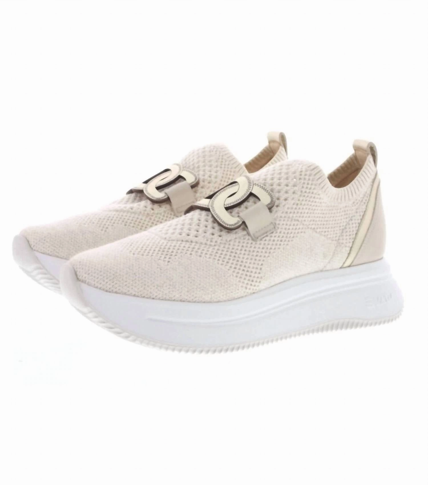 Slip Vibe Women's Simone Sneakers In Sand/platino