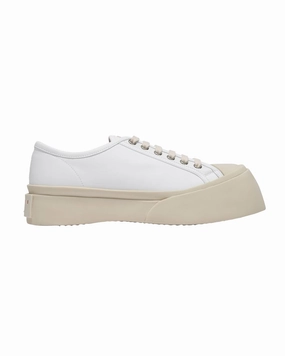 Laced Up Pablo Sneakers - Marni - Lily White - Leather Stable Design