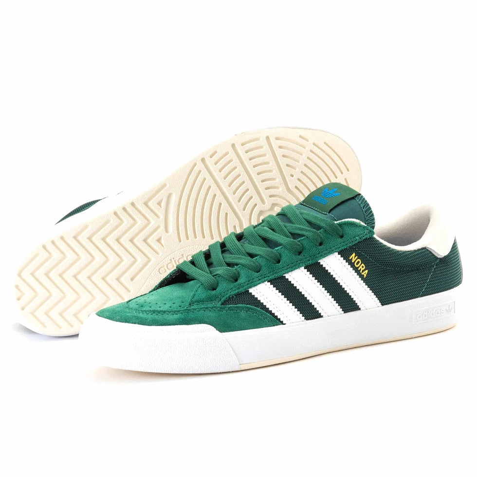 Adidas - Nora (Dark Green/Cloud White/Chalk White) group runs