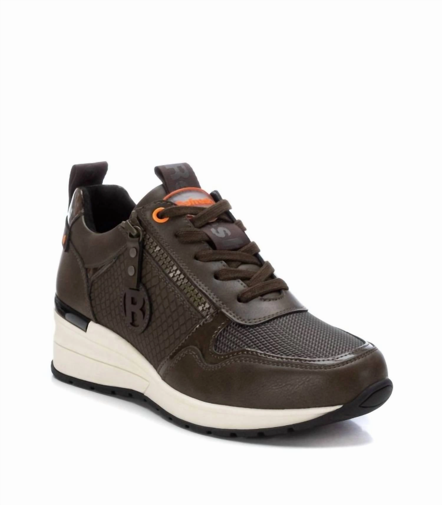 Outsole Traction Women's Wedge Sneakers In Khaki