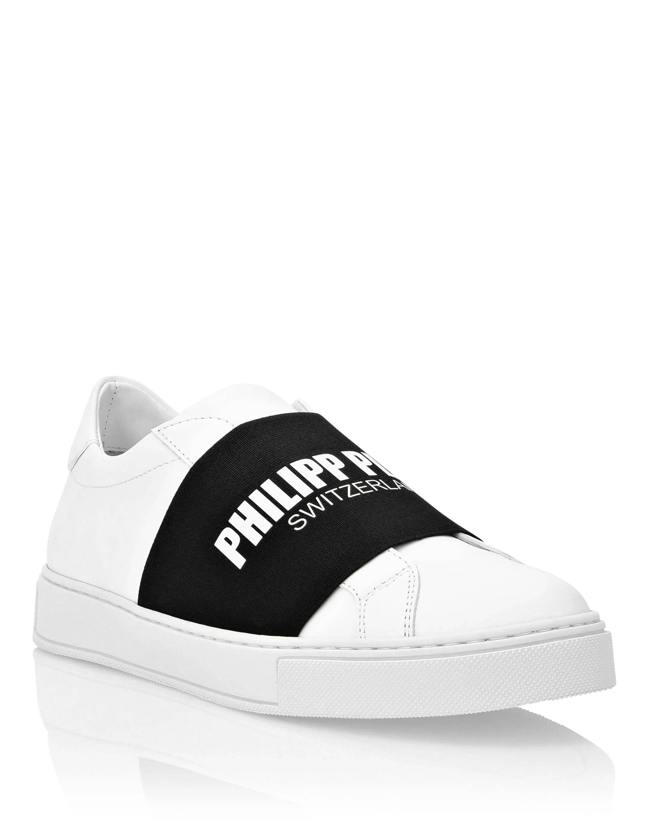 Modern Construction Anti Friction Lining Leather Lo-Top Sneakers Philipp Plein TM