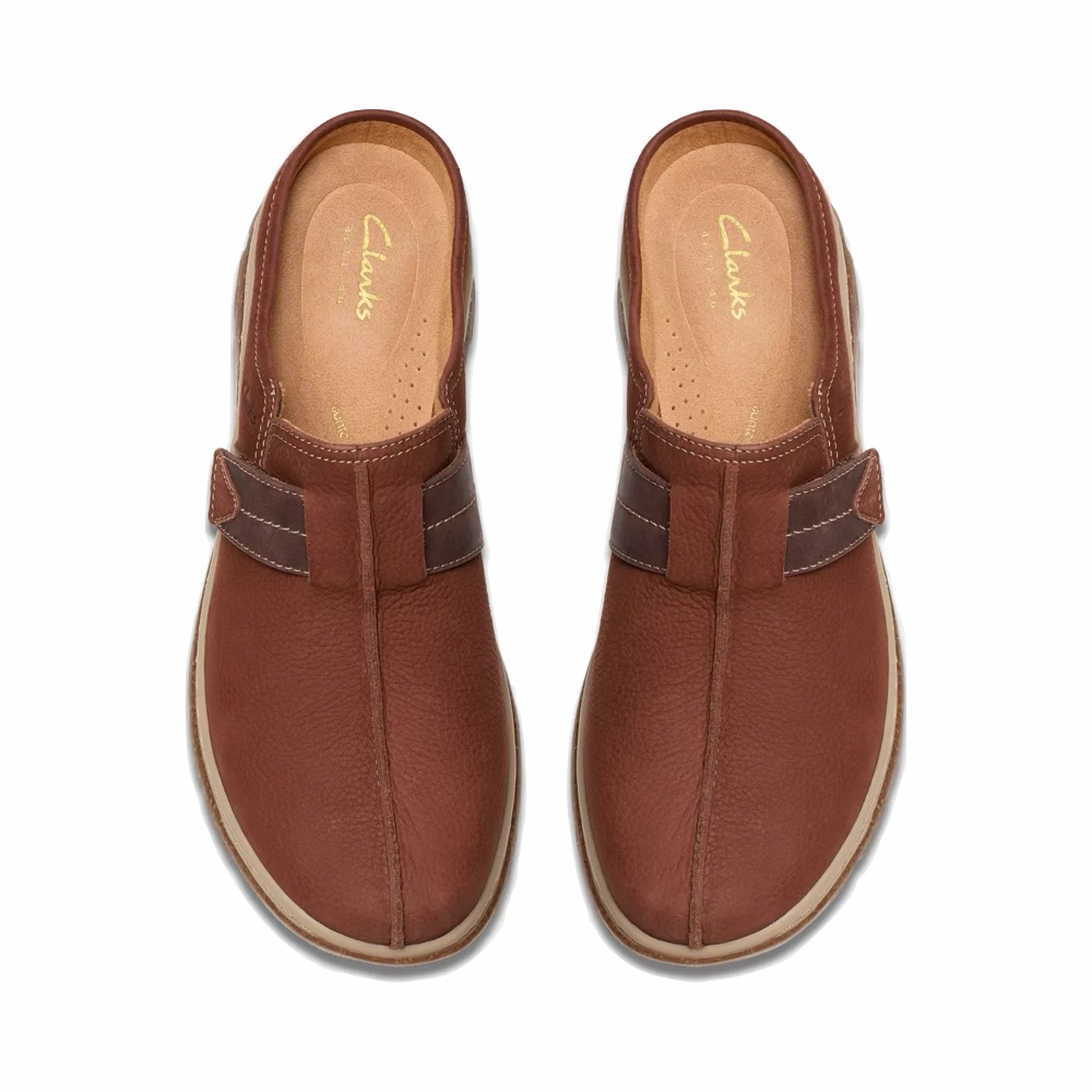 Clarks Women's Orlene Clog in Brittish Tan Lace Up Adjustability