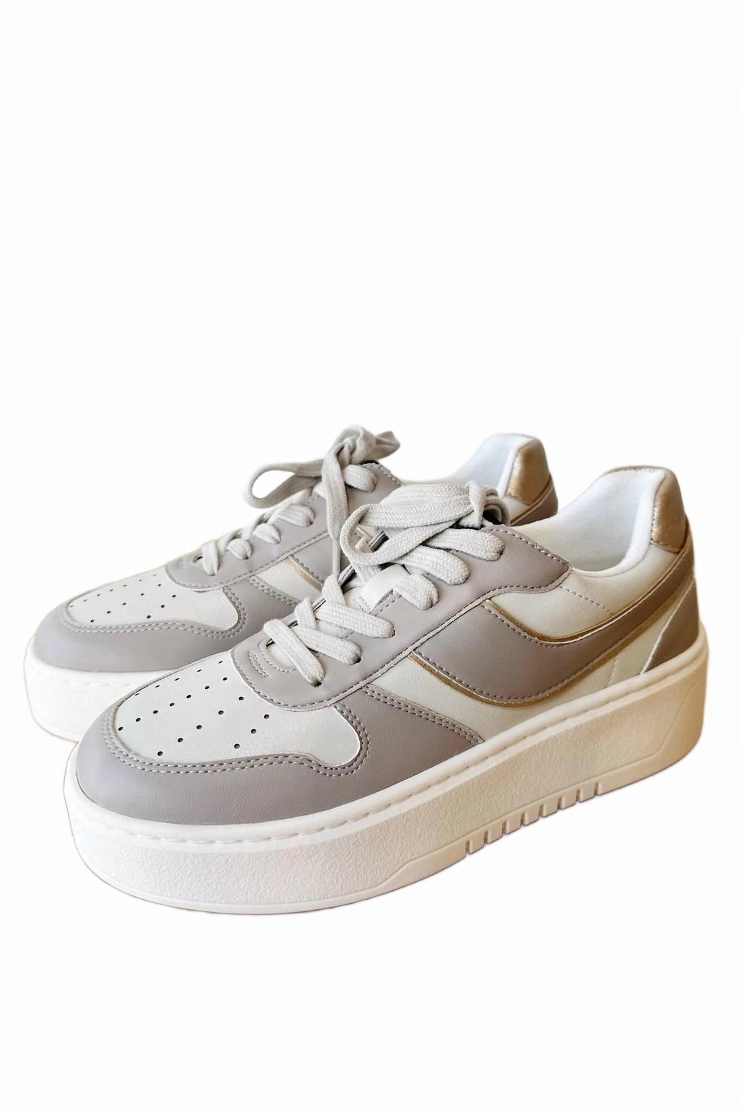 Full-Support Women Satine Platform Sneakers In Mink