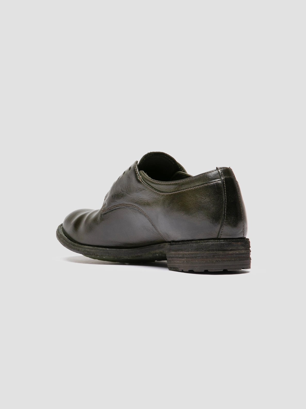 Anti Abrasion LEXIKON 012 - Dark Green Leather Derby Shoes