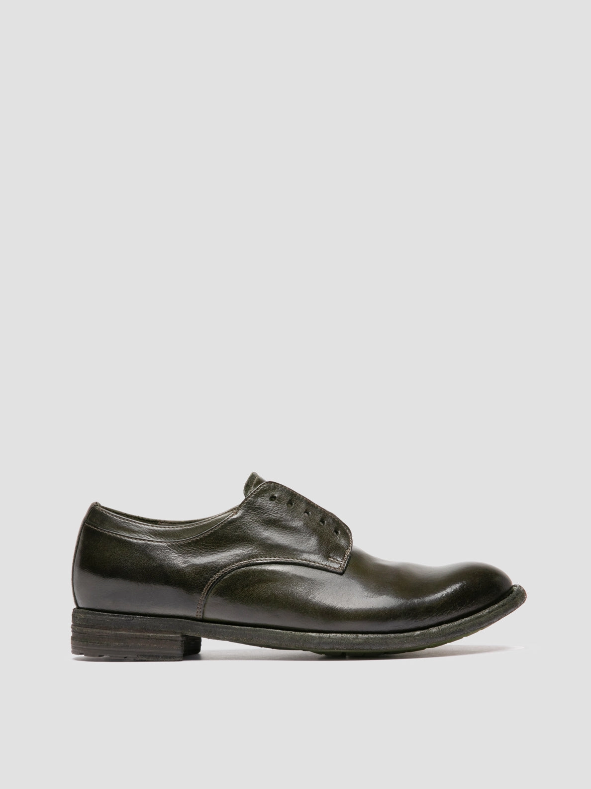 Air Circulation LEXIKON 012 - Dark Green Leather Derby Shoes