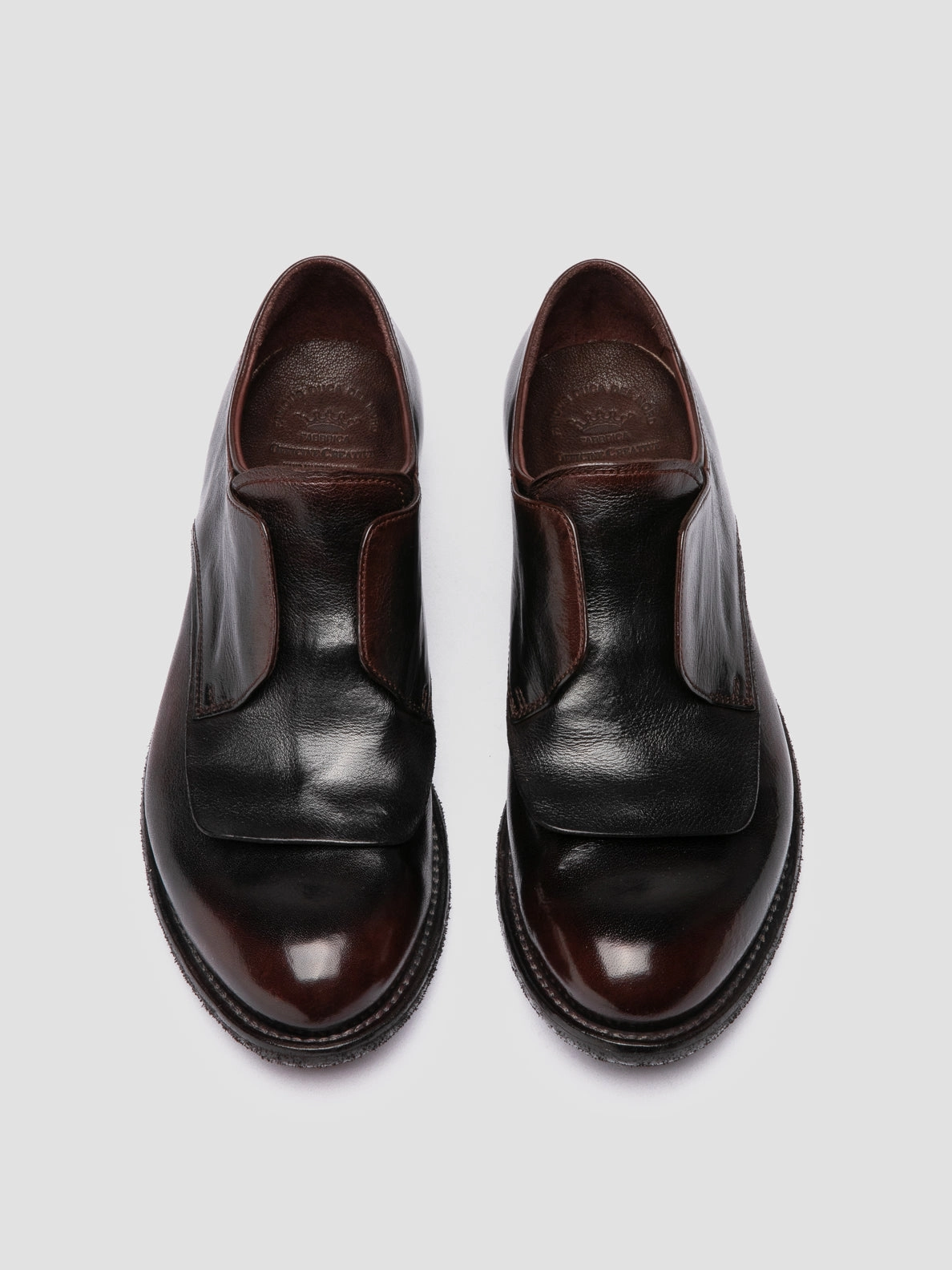 LEXIKON 159 - Dark Burgundy Leather Derby Shoes Refined Finish Fine Edge