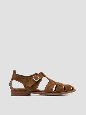 Fashion Flip-flops LEXIKON 536 - Brown Suede Sandals