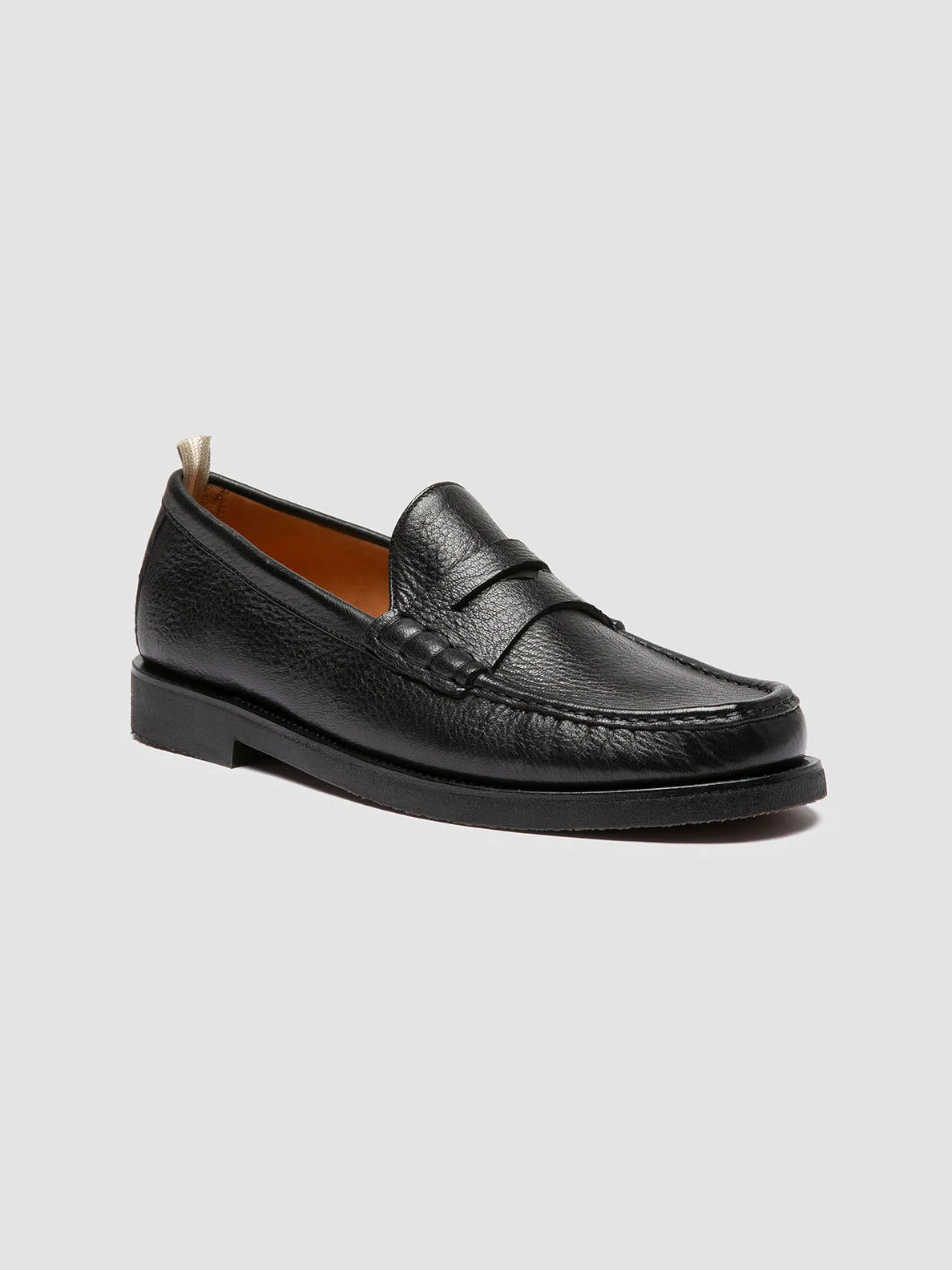 Light Lane BALFRON FLEXI 001 - Black Leather Penny Loafers