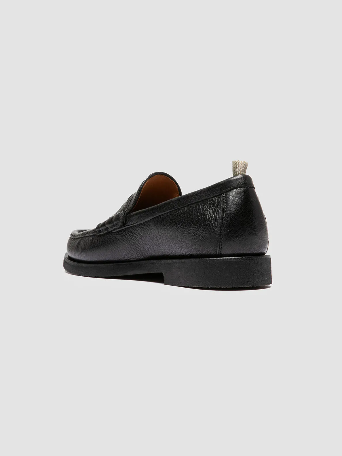 BALFRON FLEXI 001 - Black Leather Penny Loafers Cushioned heel Wide Base