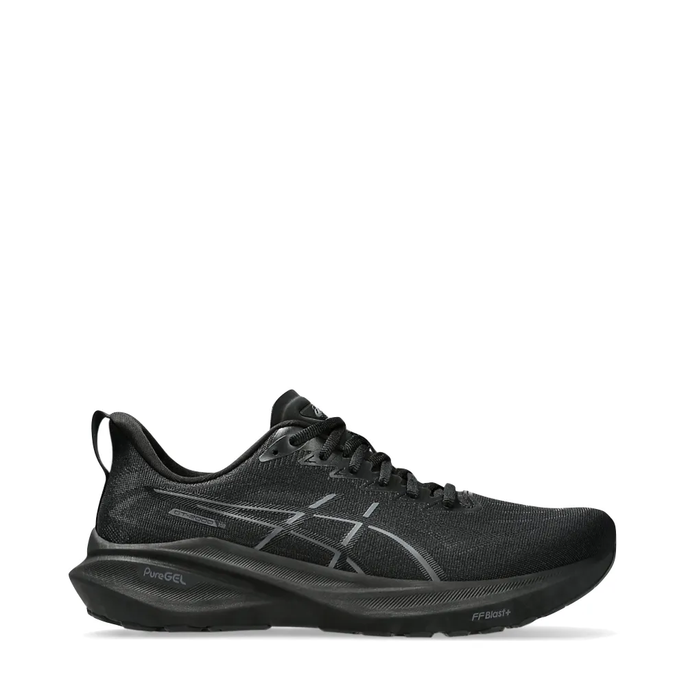 Asics Men's GT-2000 13 Sneaker in Black/Black Padded Tongue Design