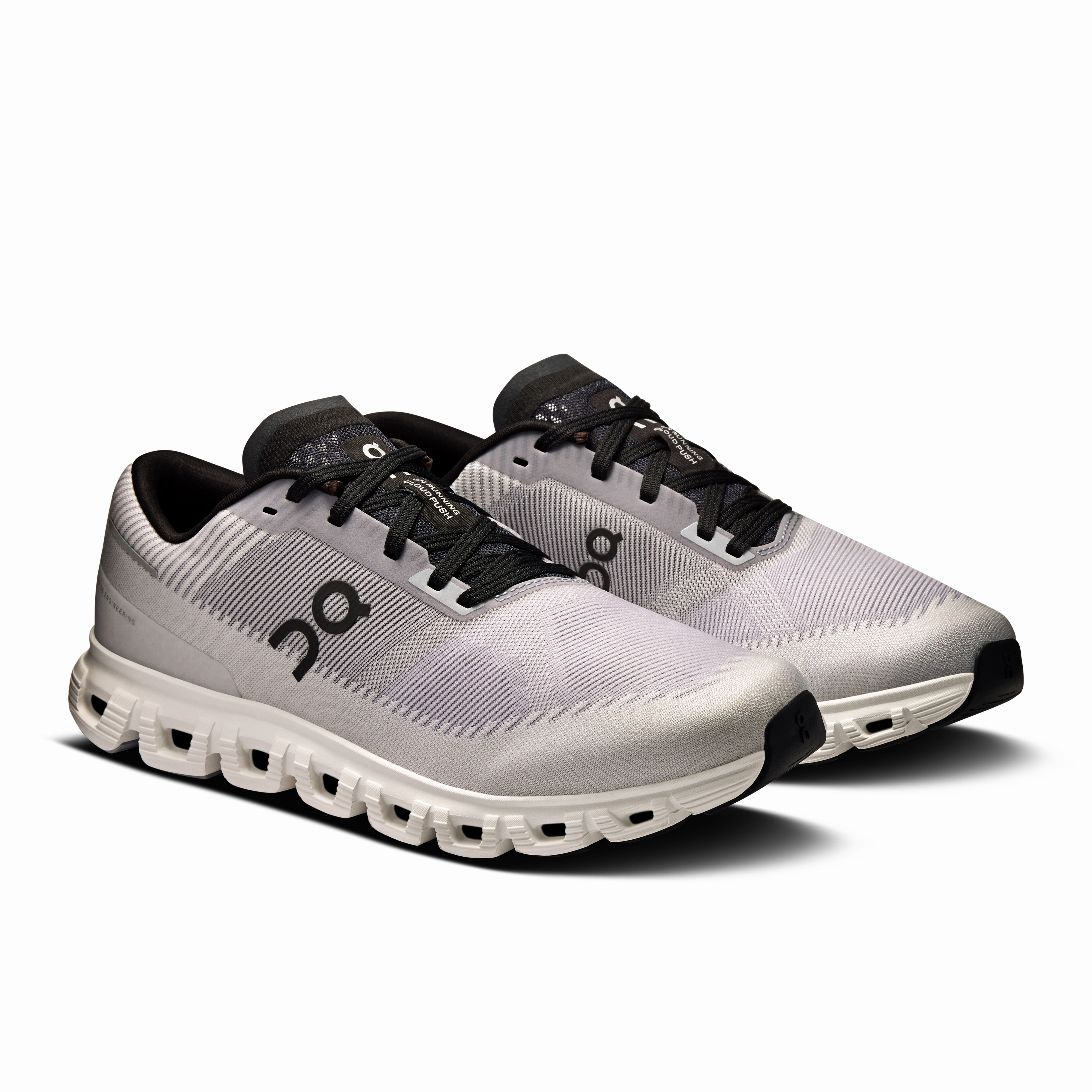 single - strap shoes multi - density sole shoes On Running Men's Cloud 6 Push Shoes - Lilac / Black