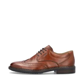 Chic Footwear Rieker Men's Dustin 20 Wingtip Lace Shoe in Peanut Brown