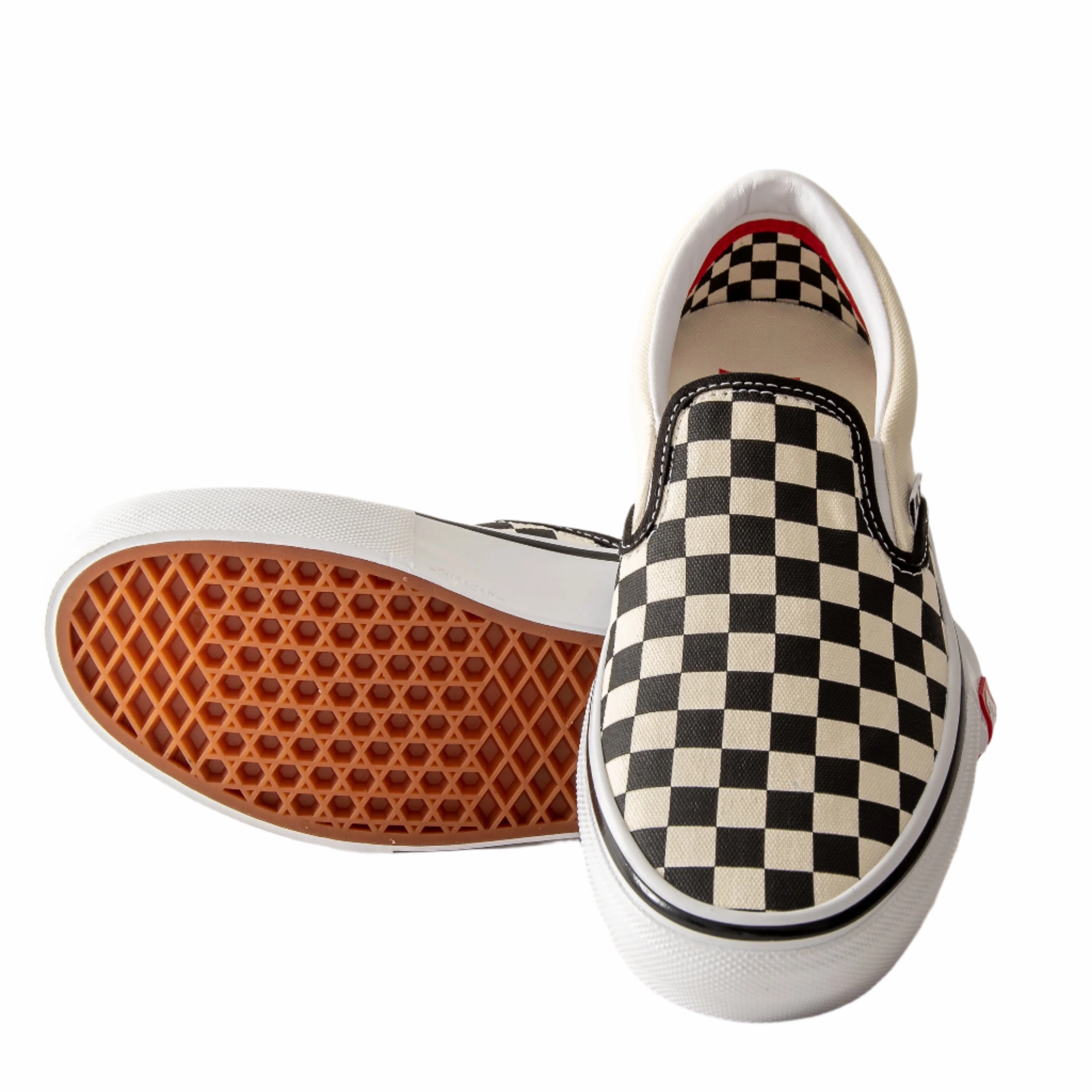 adult fitness shoes Vans - Skate Slip-On (Checkerboard Black/Off White)