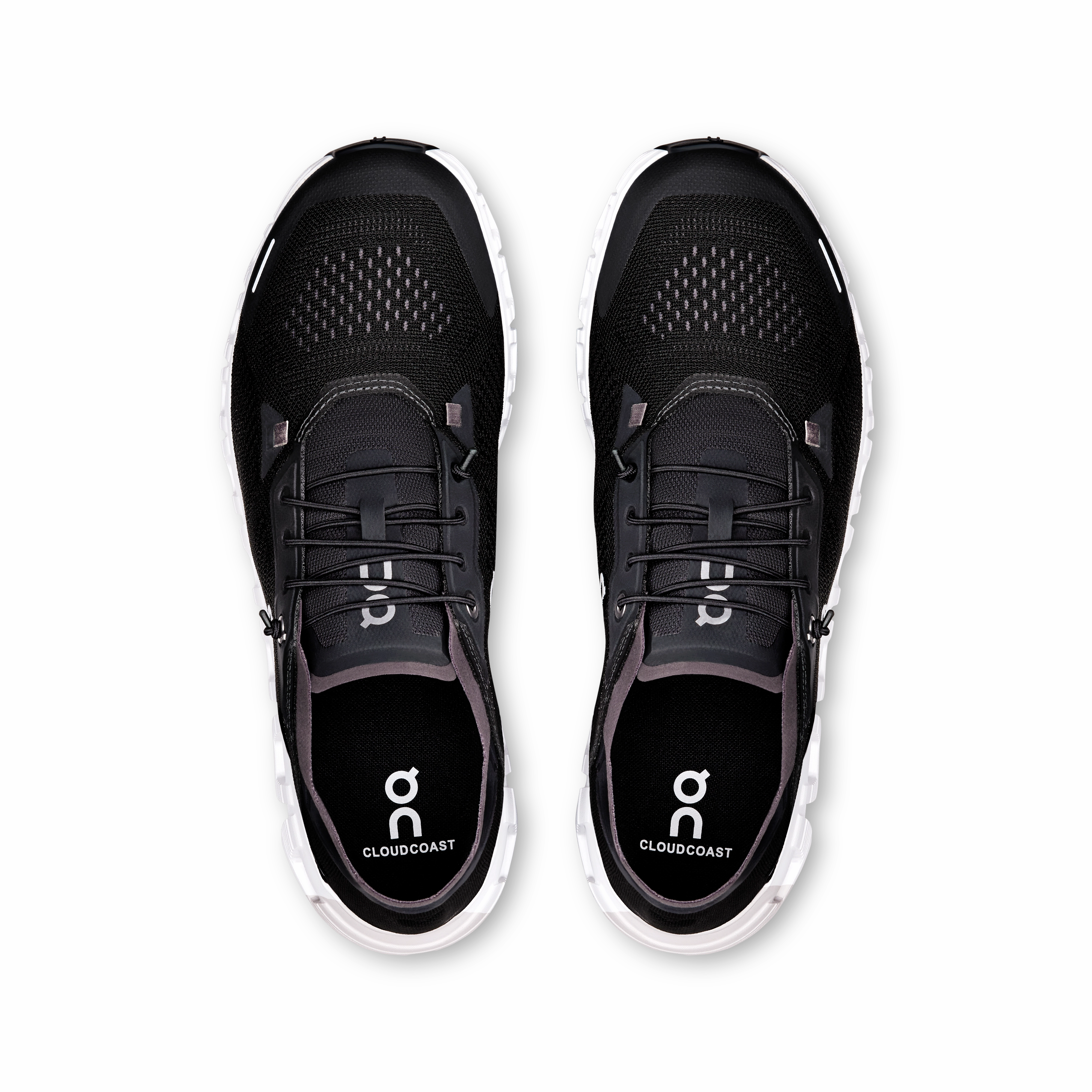 wide - fit shoes On Running Men's Cloud 6 Coast Shoes - Black / White