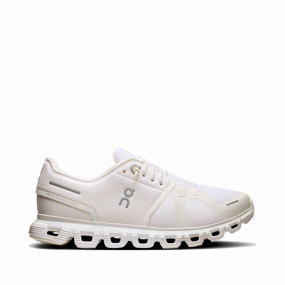 Supportive Breathable Outsole On Women's Cloud 6 Sneaker in White/White
