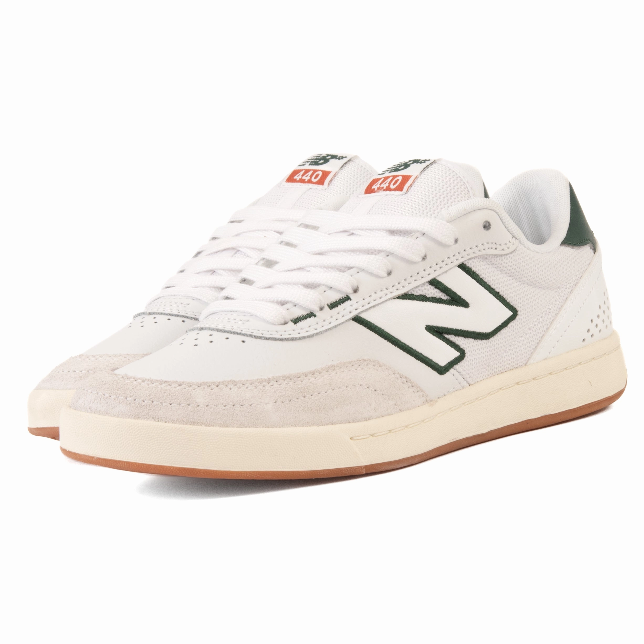 Flexibility - improving futuristic - style shoes New Balance - 440 V2 WGR (White/Green)*SALE