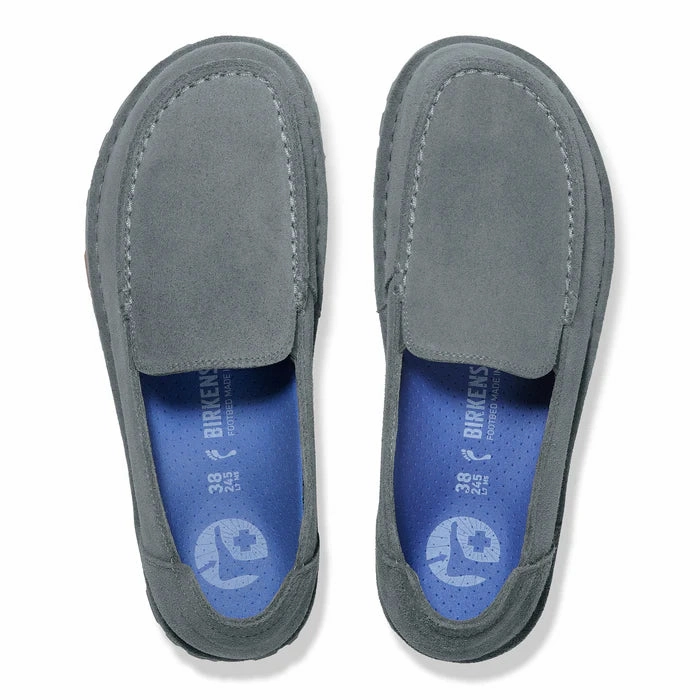 Birkenstock Women's Utti Slip On Loafer in Basalt Grey Breathable Sole Jump Step