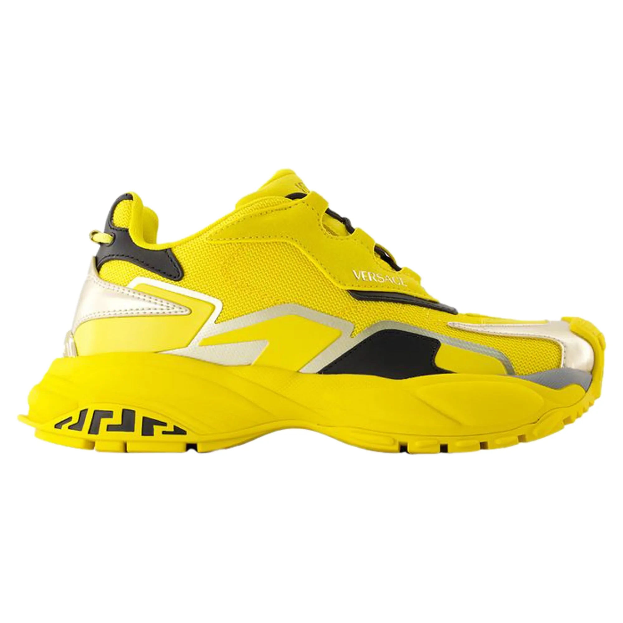 Casual Footwear Low Top Sneakers - Versace - Leather - Yellow