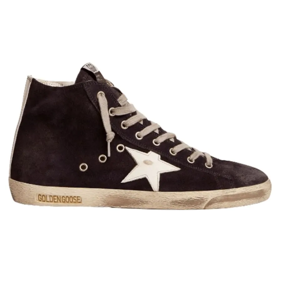 Golden Goose Francy White Leather Star and Heel Tab Women's Sneakers Durable rubber sole Metallic Trim