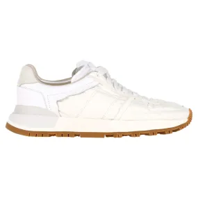 Maison Margiela 50-50 Low-Top Sneakers in White Leather Breathable Footbed Comfortable Forefoot