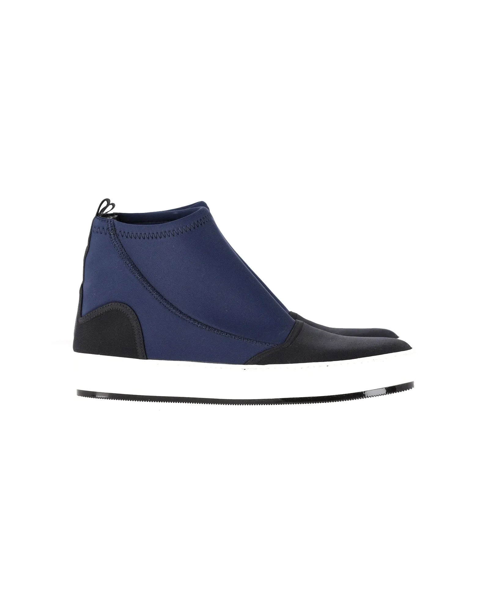Marni Neoprene Sneaker Boots in Blue Neoprene Cushioned Sole