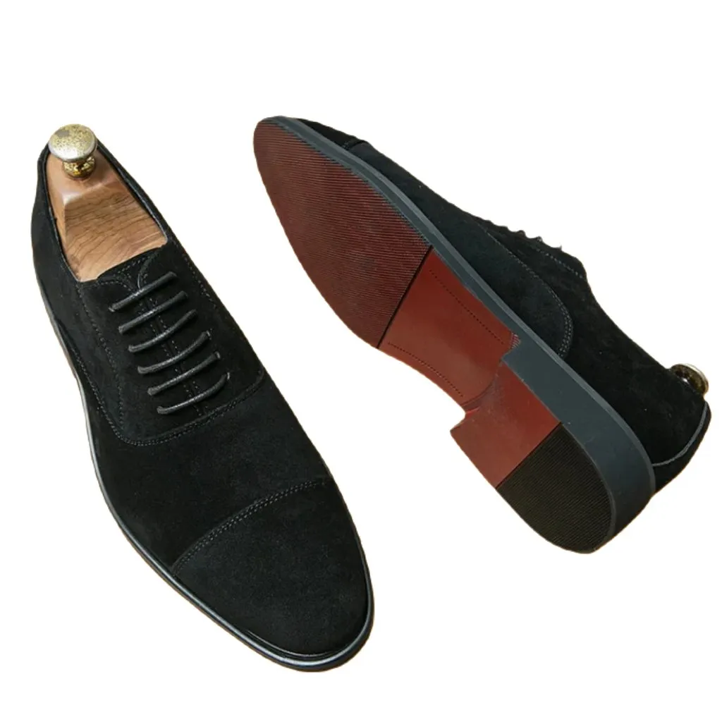 The Brogue - Red bottom sole Suede leather oxfords Leather Shine Fit Leather