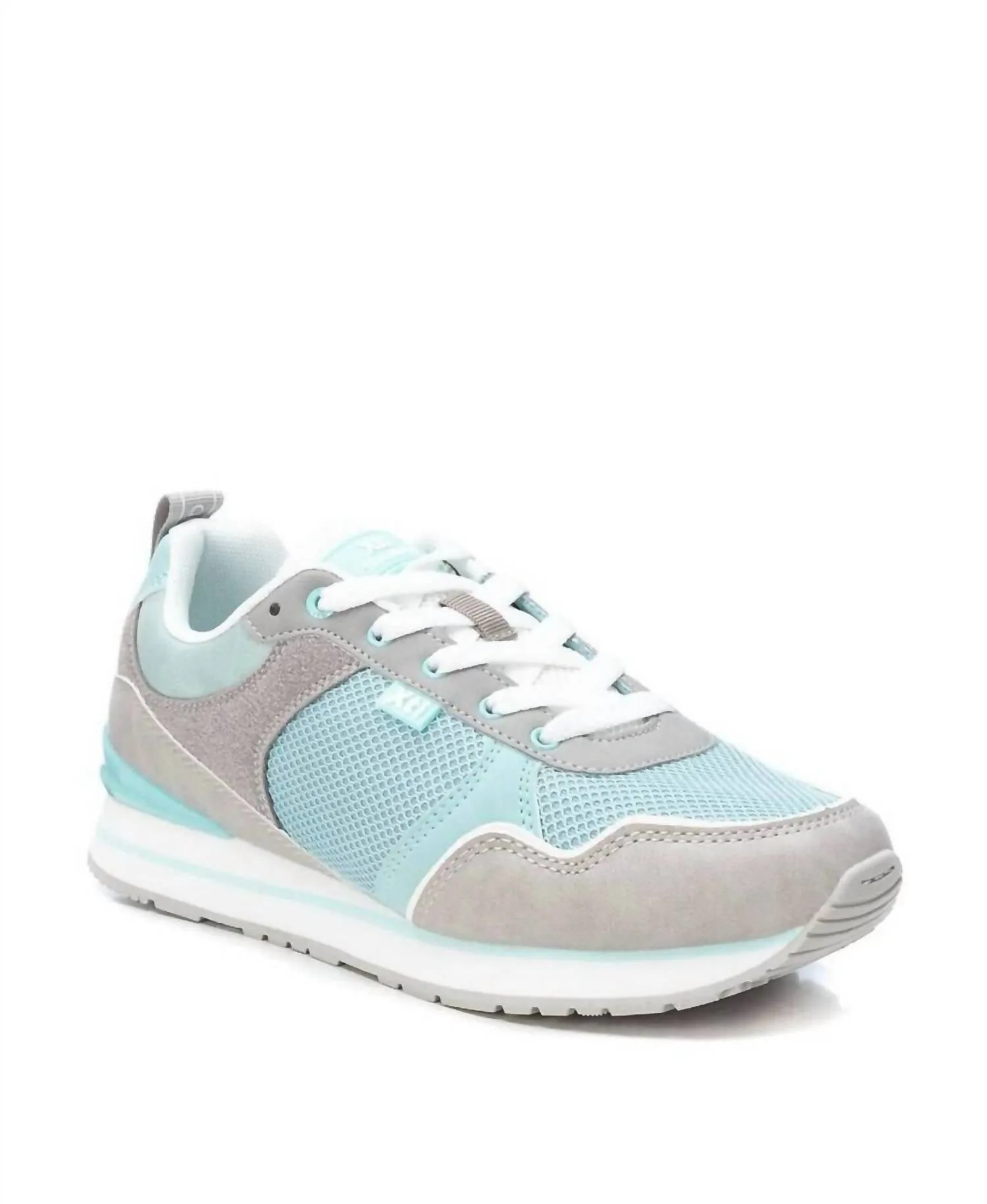 Comfort Upper Design Sport Inspired Women's Sneakers In Aqua With Grey Accent