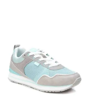 Comfort Upper Design Sport Inspired Women's Sneakers In Aqua With Grey Accent