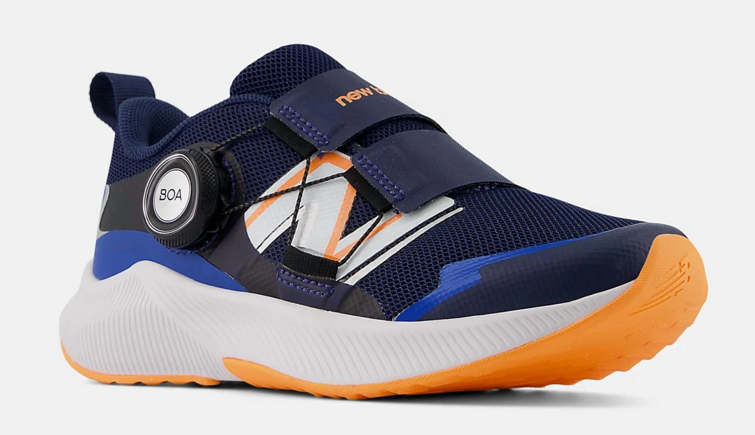 Kids Dynasoft Reveal V4 Boa Sneaker In Blue And Orange All Walks Classic Activity