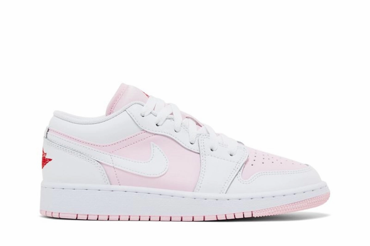 Breathability Enhanced Jordan 1 Low Pink Foam Fire Red White Women's