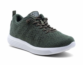Orthopedic Certified Men's Belmont Sneaker In Green Merino Wool