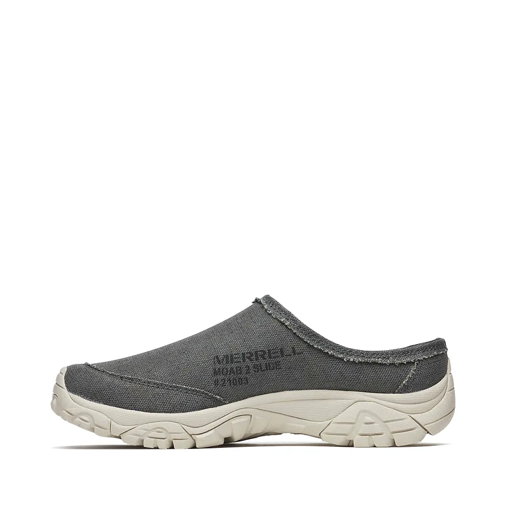 Comfortable Forefoot Easy to Wear Merrell Men's Moab 2 Slide Canvas 1TRL Clog in Alloy