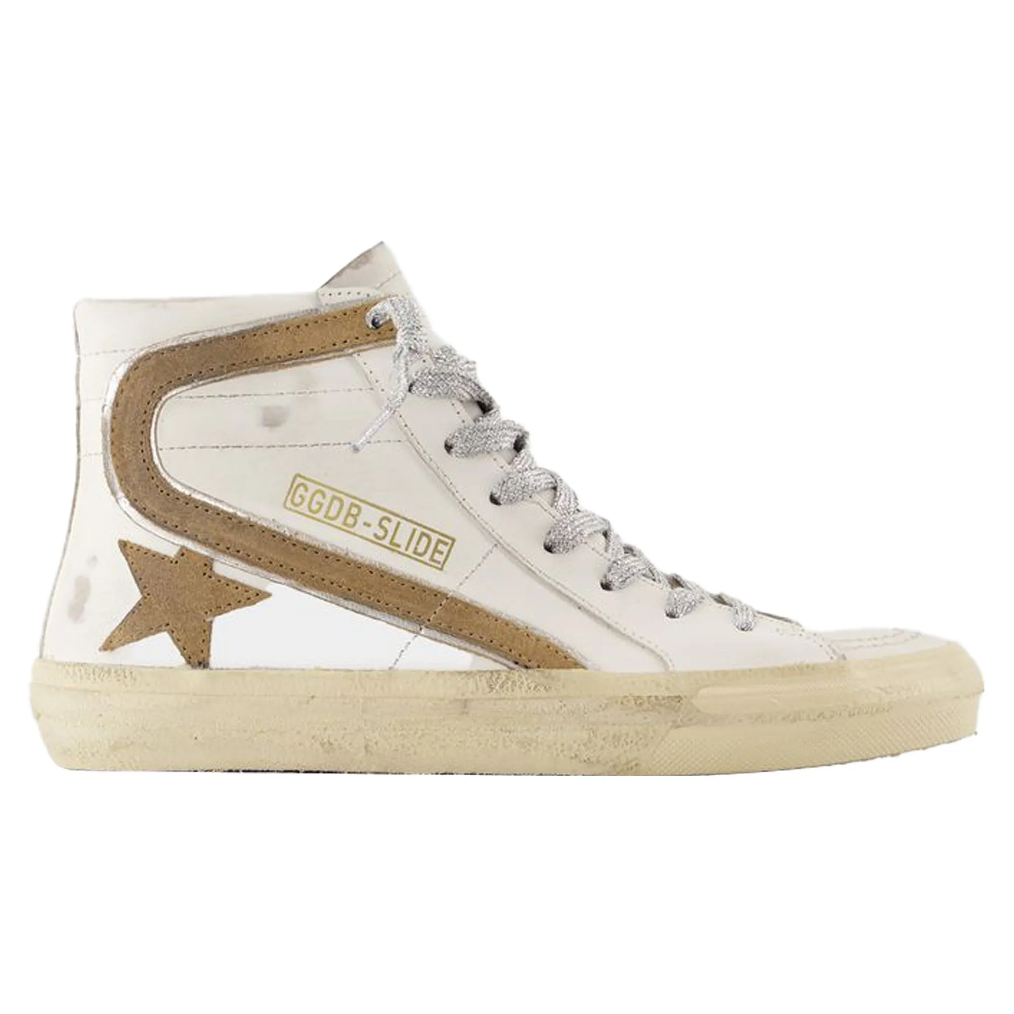 Structured Design Slide Sneakers - Golden Goose Deluxe Brand - Leather - White