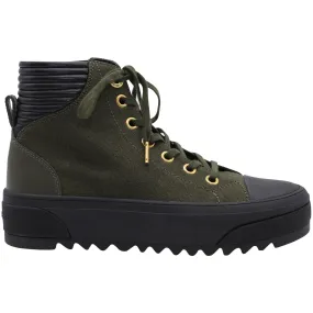 Stable Sole Michael Kors Keegan High Top Sneakers in Green Canvas