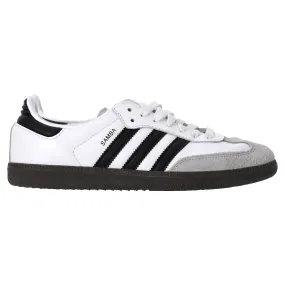 Adidas Samba OG Sneakers in White Leather Pressure Relief Grooves