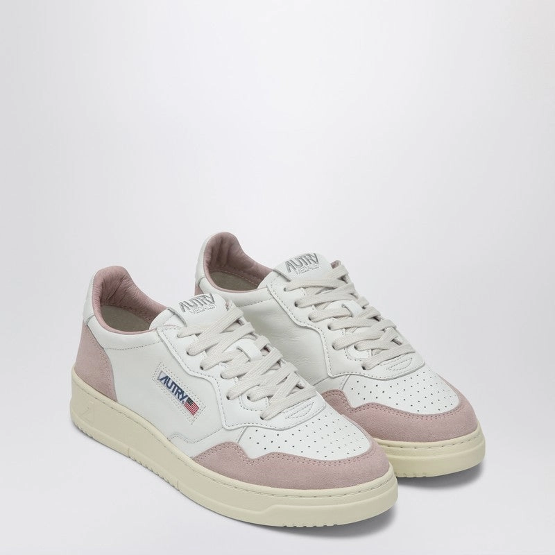 Autry Women's Medalist Sneakers In /Powder Leather And Suede Outdoor Style Pointed Toe